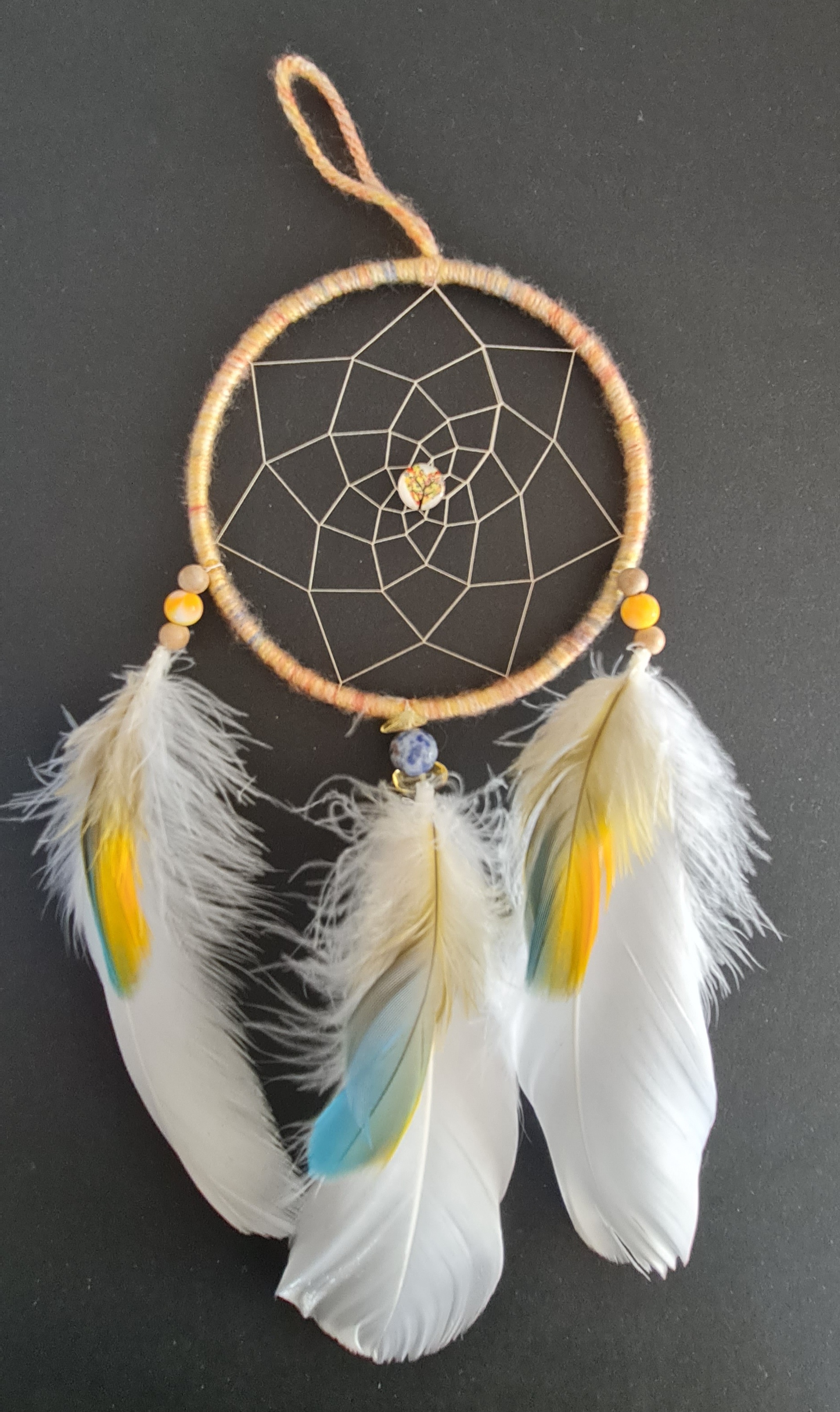 Attrape-rêve 10cm jaune