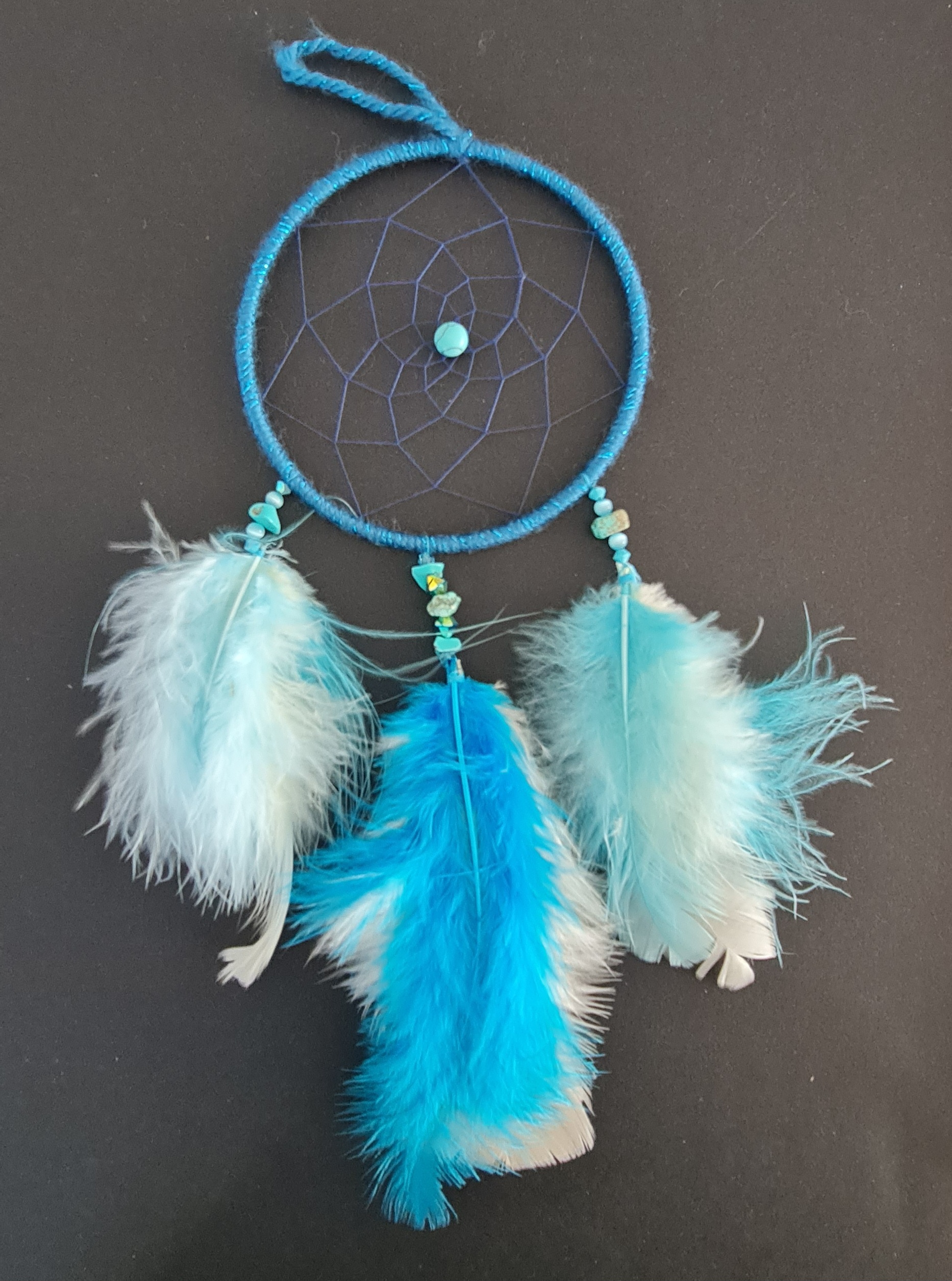 Attrape-rêve 10cm bleu