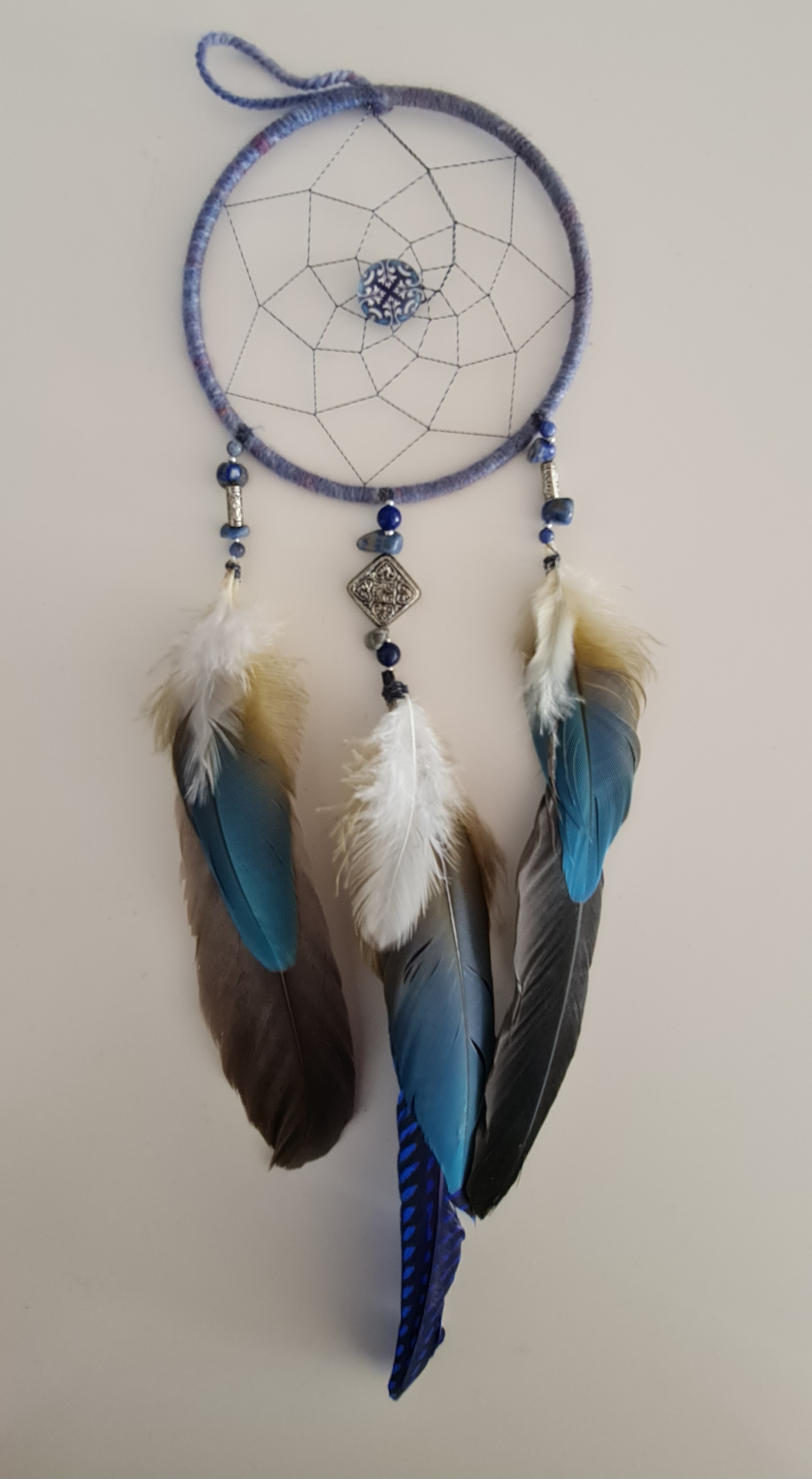 Attrape-rêve 10cm bleu